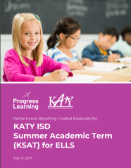 Katy ISD Summer School Study Progress Learning Blog