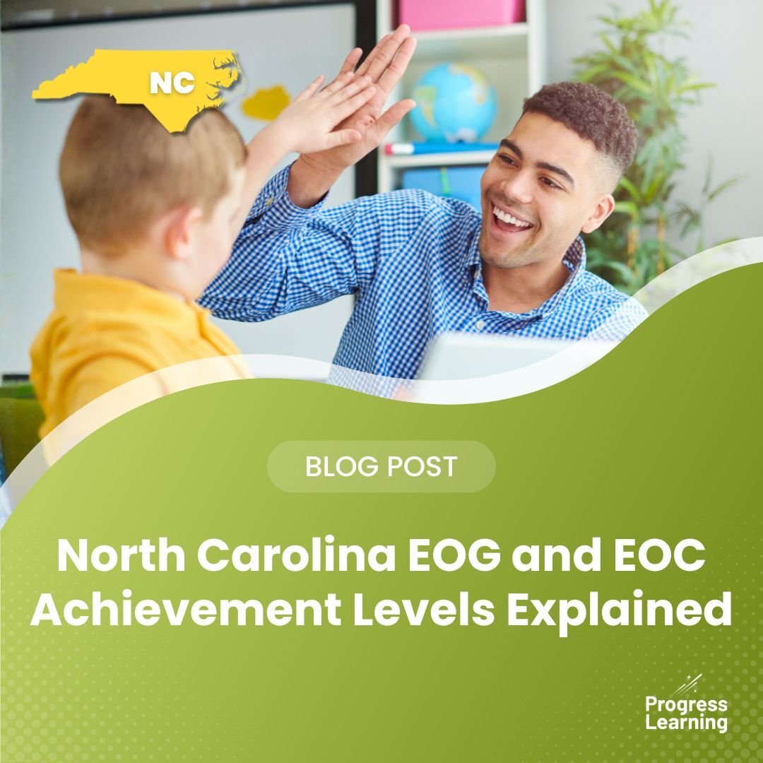 Featured Image for North Carolina EOG & EOC Achievement Levels Explained + Free PLC Template